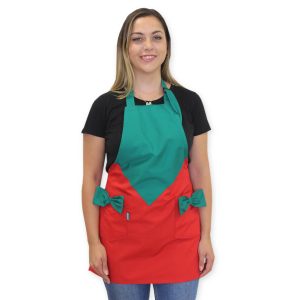 Delantal cintas Verde rojo