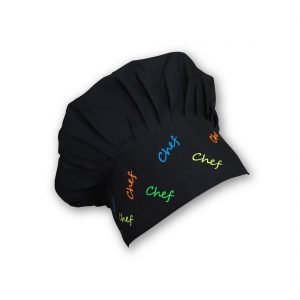 gorro-negro-estampado-chef | kitral.cl